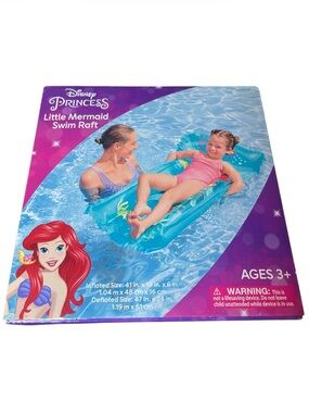 NWT Disney's The Little Mermaid Princess Ariel Swim Raft Pool Toy